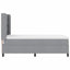 Box spring seng med pude Lysegrå 200 x 80 cm Stof