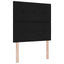Box spring seng med pude med hovedgærde Sort 200 x 80 cm Stof