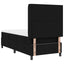 Box spring seng med pude med hovedgærde Sort 200 x 80 cm Stof