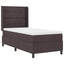 Box spring seng med pude Mørk Brun 200 x 80 cm Stof