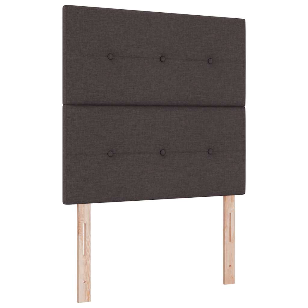 Box spring seng med pude Mørk Brun 200 x 80 cm Stof