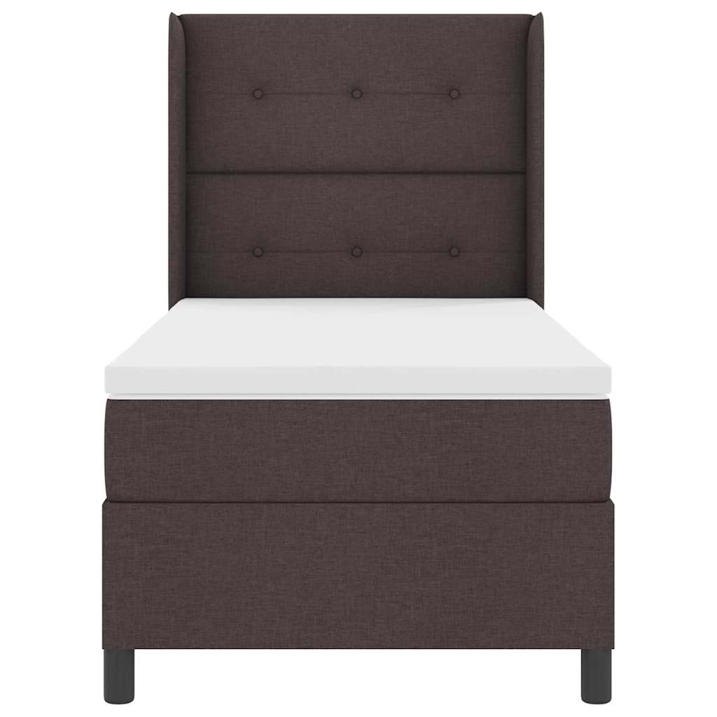 Box spring seng med pude Mørk Brun 200 x 80 cm Stof