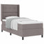 Box spring seng med pude Gråbrun 200 x 80 cm Stof