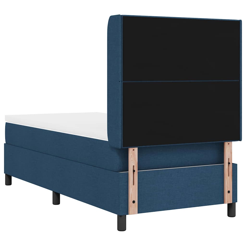 Box spring seng med pude med hovedgærde Blå 200 x 80 cm Stof