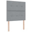 Box spring seng med pude Lysegrå 190 x 90 cm Stof
