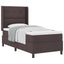 Box spring seng med pude Mørk Brun 190 x 90 cm Stof