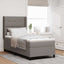Box spring seng med pude Gråbrun 190 x 90 cm Stof