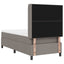 Box spring seng med pude Gråbrun 190 x 90 cm Stof