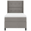 Box spring seng med pude Gråbrun 190 x 90 cm Stof