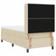 Box spring seng med pude med hovedgærde Creme 190 x 90 cm Stof