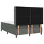 Box spring seng med pude Mørkegrå 190 x 140 cm Stof