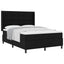 Box spring seng med pude med hovedgærde Sort 190 x 140 cm Stof