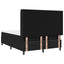 Box spring seng med pude med hovedgærde Sort 190 x 140 cm Stof
