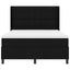 Box spring seng med pude med hovedgærde Sort 190 x 140 cm Stof