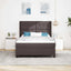 Box spring seng med pude Mørk Brun 190 x 140 cm Stof