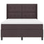 Box spring seng med pude Mørk Brun 190 x 140 cm Stof