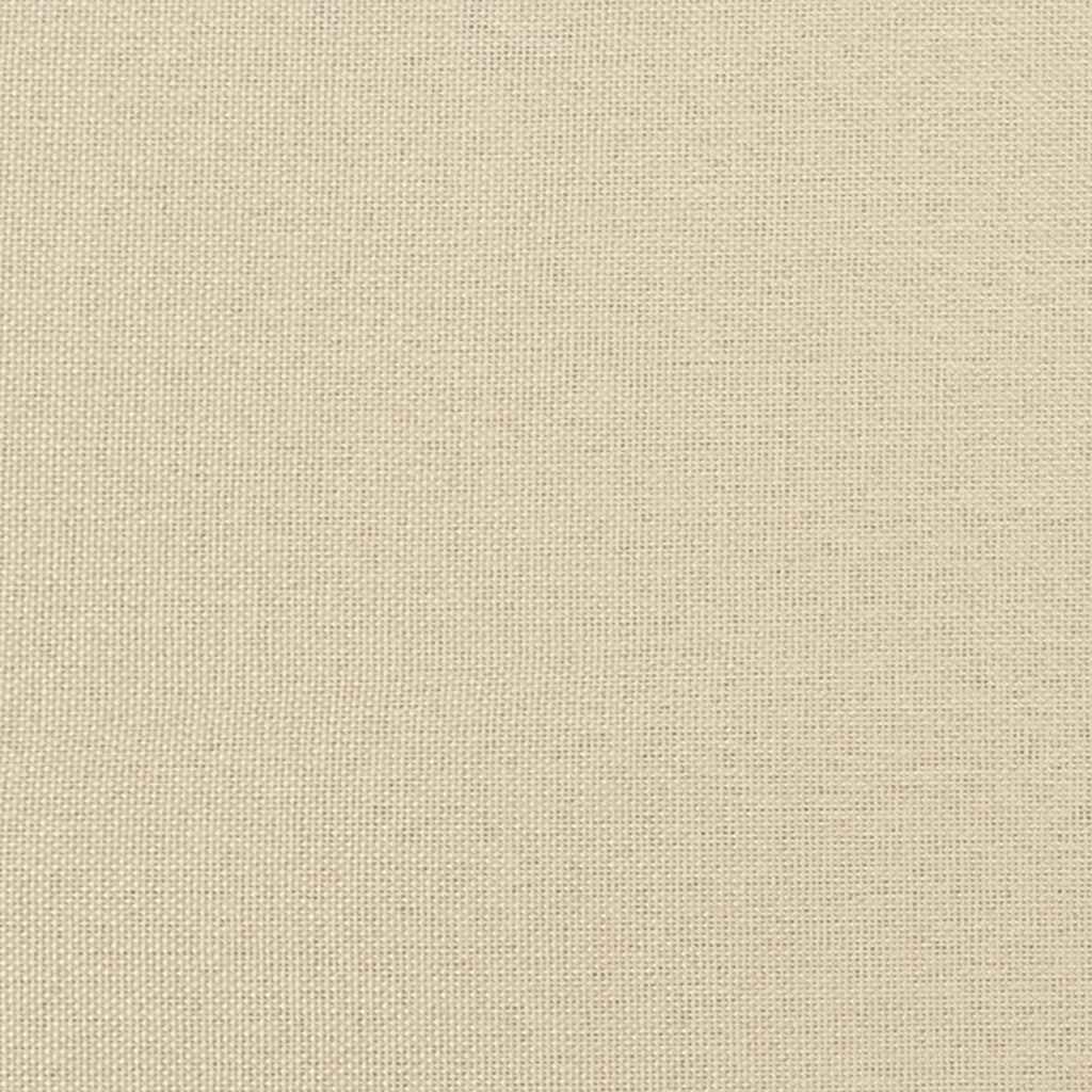 Box spring seng med pude med hovedgærde Creme 190 x 140 cm Stof