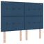Box spring seng med pude med hovedgærde Blå 190 x 140 cm Stof