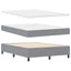 Box spring seng med pude Lysegrå 200 x 140 cm Stof