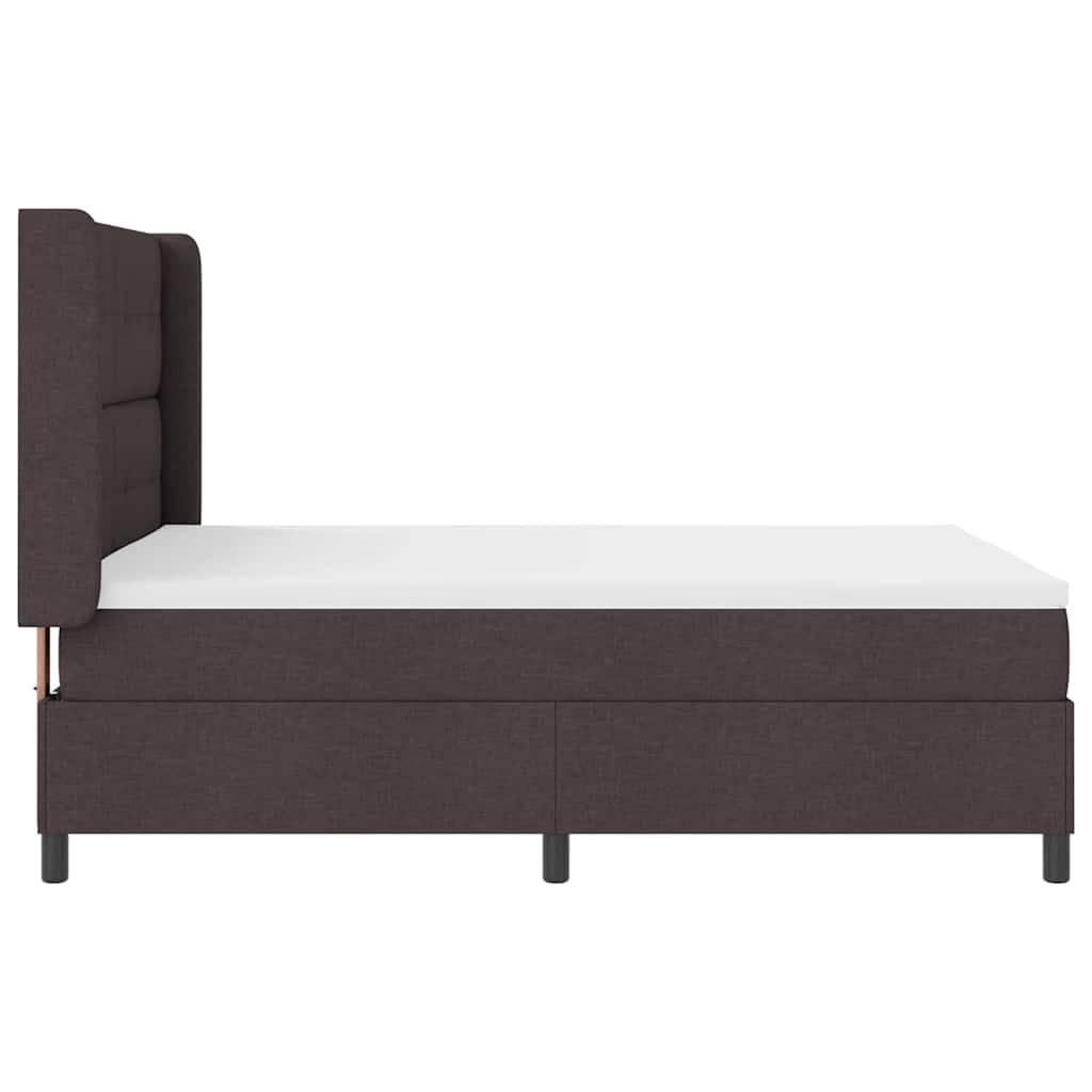 Box spring seng med pude Mørk Brun 200 x 140 cm Stof