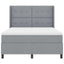 Box spring seng med pude Lysegrå 200 x 160 cm Stof