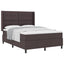 Box spring seng med pude Mørk Brun 200 x 160 cm Stof