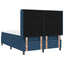 Box spring seng med pude med hovedgærde Blå 200 x 160 cm Stof