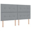 Box spring seng med pude Lysegrå 200 x 180 cm Stof