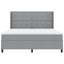 Box spring seng med pude Lysegrå 200 x 180 cm Stof