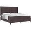 Box spring seng med pude Mørk Brun 200 x 180 cm Stof