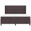 Box spring seng med pude Mørk Brun 200 x 180 cm Stof