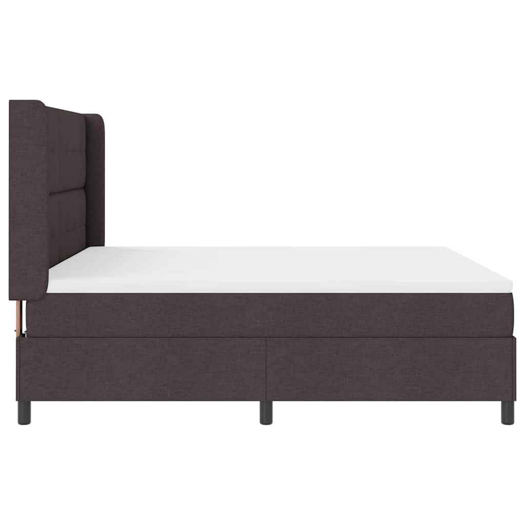 Box spring seng med pude Mørk Brun 200 x 180 cm Stof