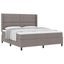 Box spring seng med pude Gråbrun 200 x 180 cm Stof