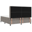 Box spring seng med pude Gråbrun 200 x 180 cm Stof