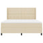 Box spring seng med pude med hovedgærde Creme 200 x 180 cm Stof
