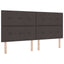 Box spring seng med pude Mørk Brun 200 x 200 cm Stof