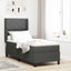 Box spring seng med pude Mørkegrå 200 x 80 cm Stof