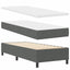 Box spring seng med pude Mørkegrå 200 x 80 cm Stof