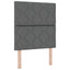 Box spring seng med pude Mørkegrå 200 x 80 cm Stof