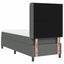 Box spring seng med pude Mørkegrå 200 x 80 cm Stof