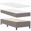 Box spring seng med pude Gråbrun 200 x 80 cm Stof
