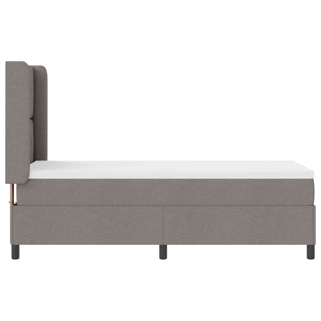 Box spring seng med pude Gråbrun 200 x 80 cm Stof