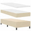 Box spring seng med pude med hovedgærde Creme 200 x 80 cm Stof