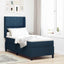 Box spring seng med pude med hovedgærde Blå 200 x 80 cm Stof