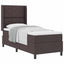 Box spring seng med pude Mørk Brun 190 x 90 cm Stof