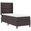 Box spring seng med pude Mørk Brun 190 x 90 cm Stof