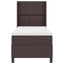 Box spring seng med pude Mørk Brun 190 x 90 cm Stof