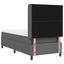 Box spring seng med pude Mørkegrå 200 x 90 cm Stof