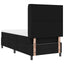 Box spring seng med pude med hovedgærde Sort 200 x 90 cm Stof