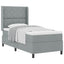 Box spring seng med pude Lysegrå 200 x 100 cm Stof
